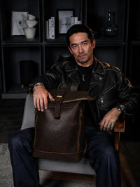 L'Intemporel: Sac à Dos Artisanal en Cuir de Fès vue 4