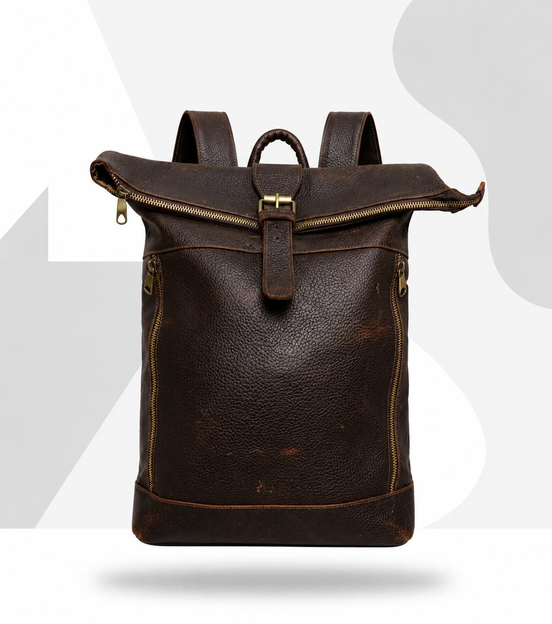 L'Intemporel: Sac à Dos Artisanal en Cuir de Fès