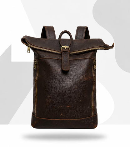 L'Intemporel: Sac à Dos Artisanal en Cuir de Fès