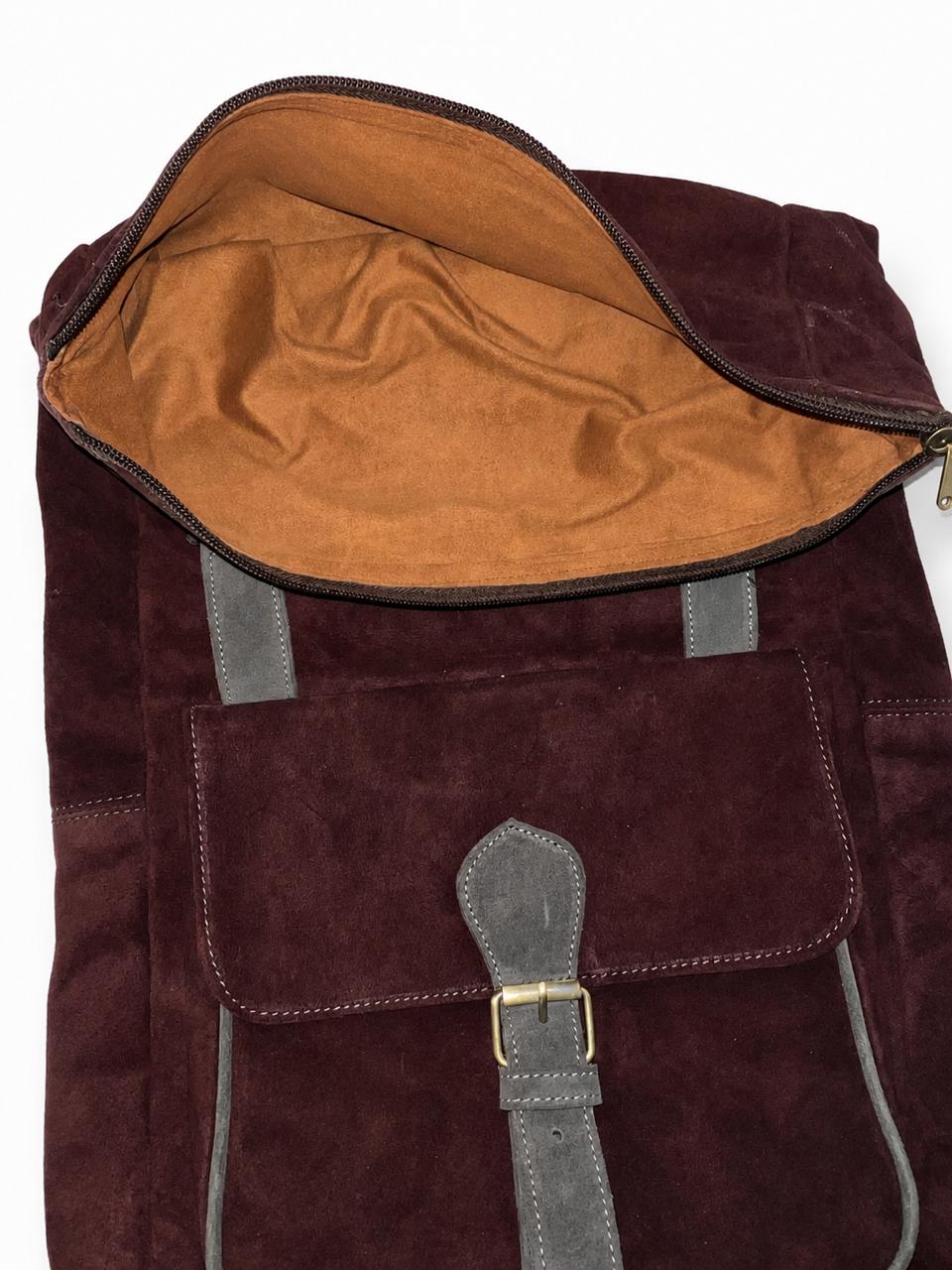 L’Authentique: Sac à Dos Premium en Cuir & Daim - Fès