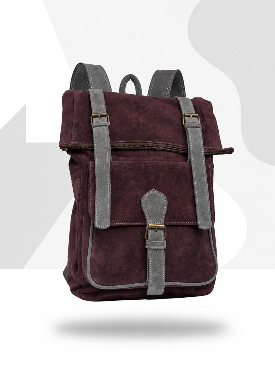 L’Authentique: Sac à Dos Premium en Cuir & Daim - Fès